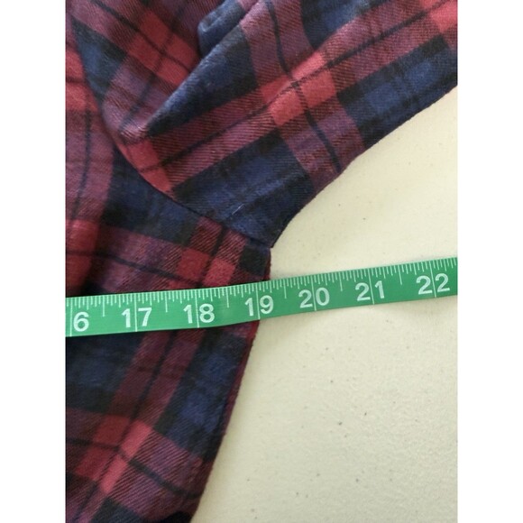 Lulus Women’s Plaid Button Front Babydoll Flannel Shirt Dress Cozy Fall Sz Med - Picture 8 of 9